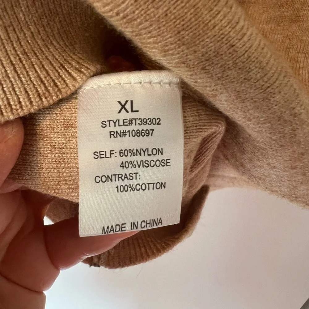 Alice Blue Tan Sweater with Lace Appliqué - Picture 6 of 8